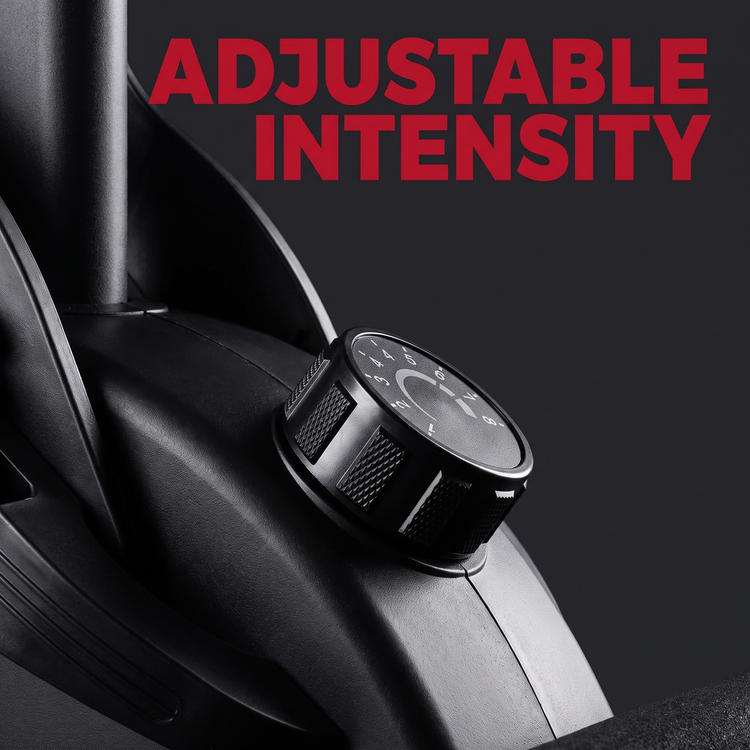 PHYSIOATHLETX Silent Magnetic Rowing Machine - Black - Adjustable Resistance Dial