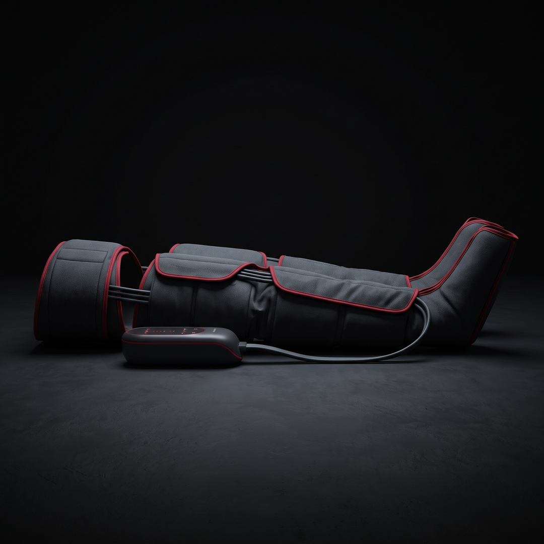 PHYSIOATHLETX Electric Leg Massager - Long configuration side profile thigh to foot coverage
