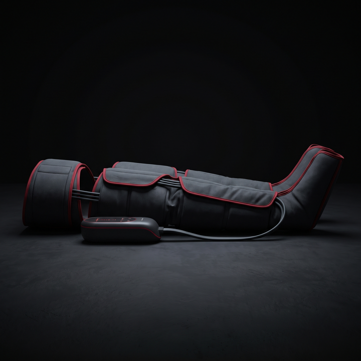 PHYSIOATHLETX Electric Leg Massager - Long configuration side profile thigh to foot coverage