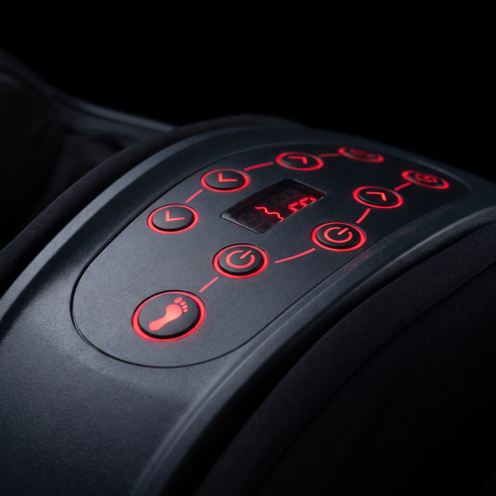 PHYSIOATHLETX Electric Leg Massager - control panel and display detail