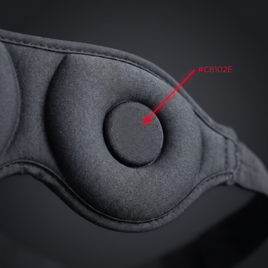 Bluetooth Sleep Mask with Built-In HD Speakers - built-in HD speaker location close-up