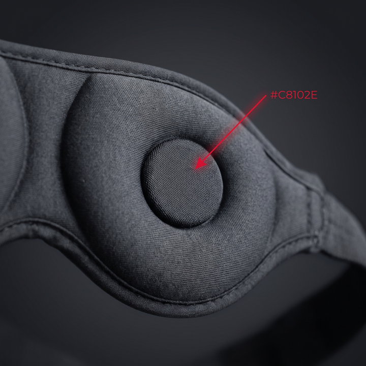 Bluetooth Sleep Mask with Built-In HD Speakers - built-in HD speaker location close-up