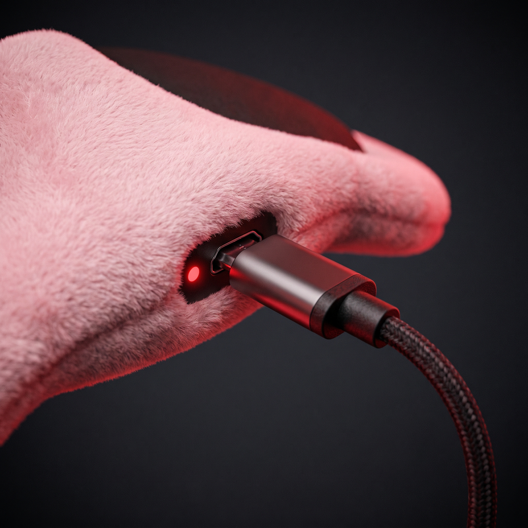 Bluetooth Sleep Mask with Built-In HD Speakers - USB charging port close-up
