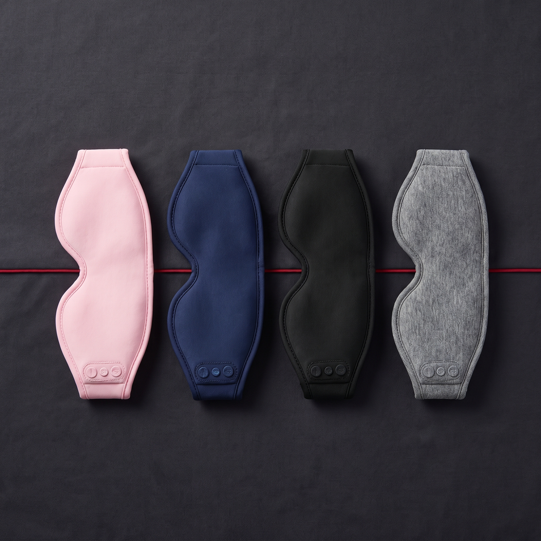 Bluetooth Sleep Mask with Built-In HD Speakers - Pink Blue Black Gray color comparison