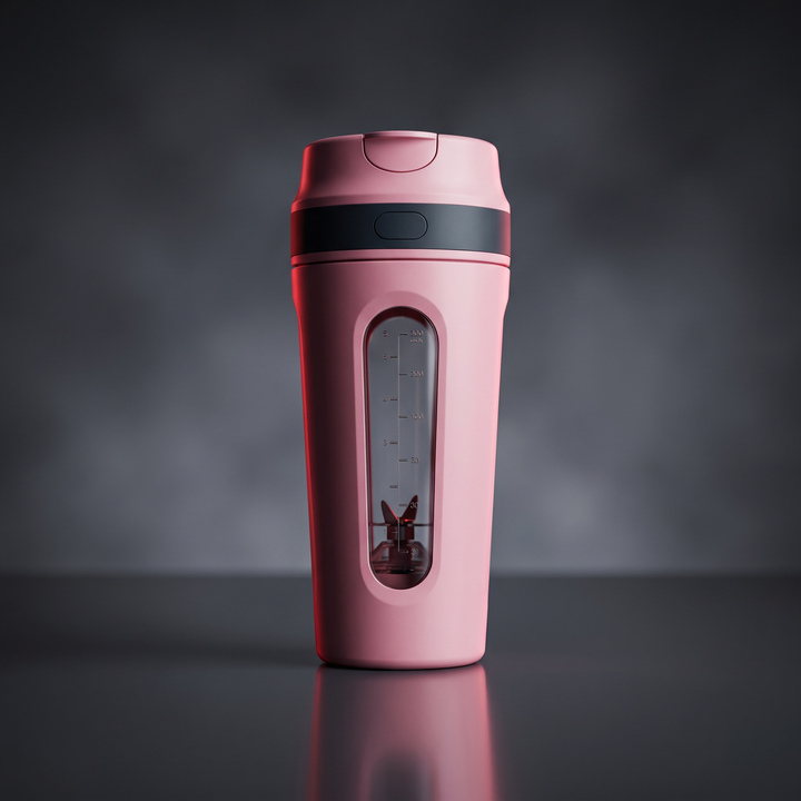PHYSIOATHLETX Portable Electric Protein Shaker Blender - Pink hero shot