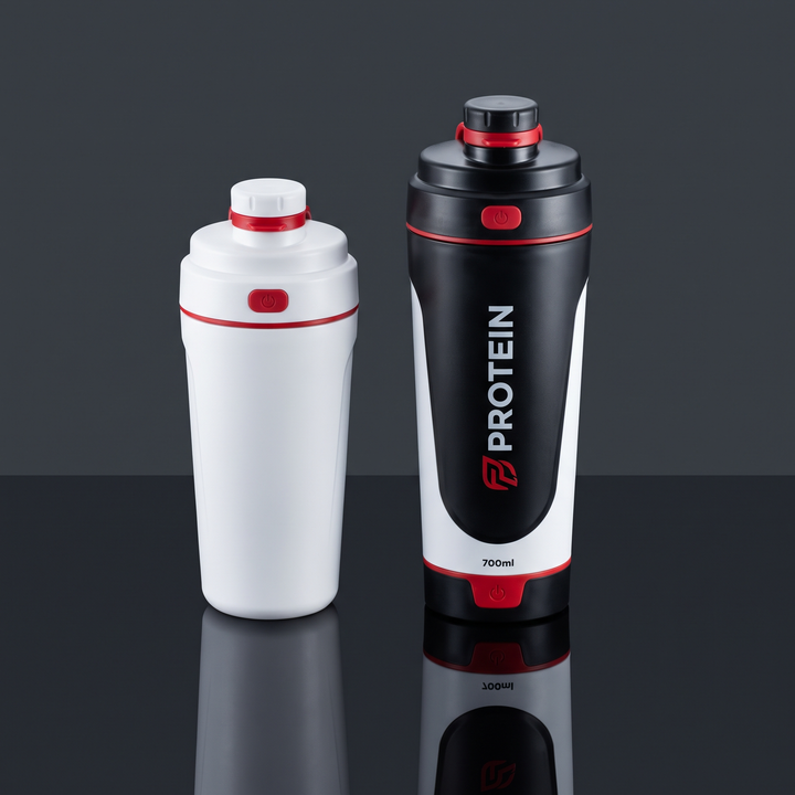 PHYSIOATHLETX Portable Electric Protein Shaker Blender - White size comparison 400-700ml vs 700ml