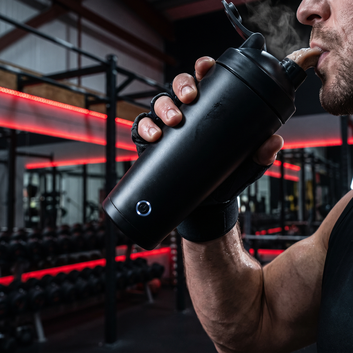 PHYSIOATHLETX Portable Electric Protein Shaker Blender - post-workout drink lifestyle