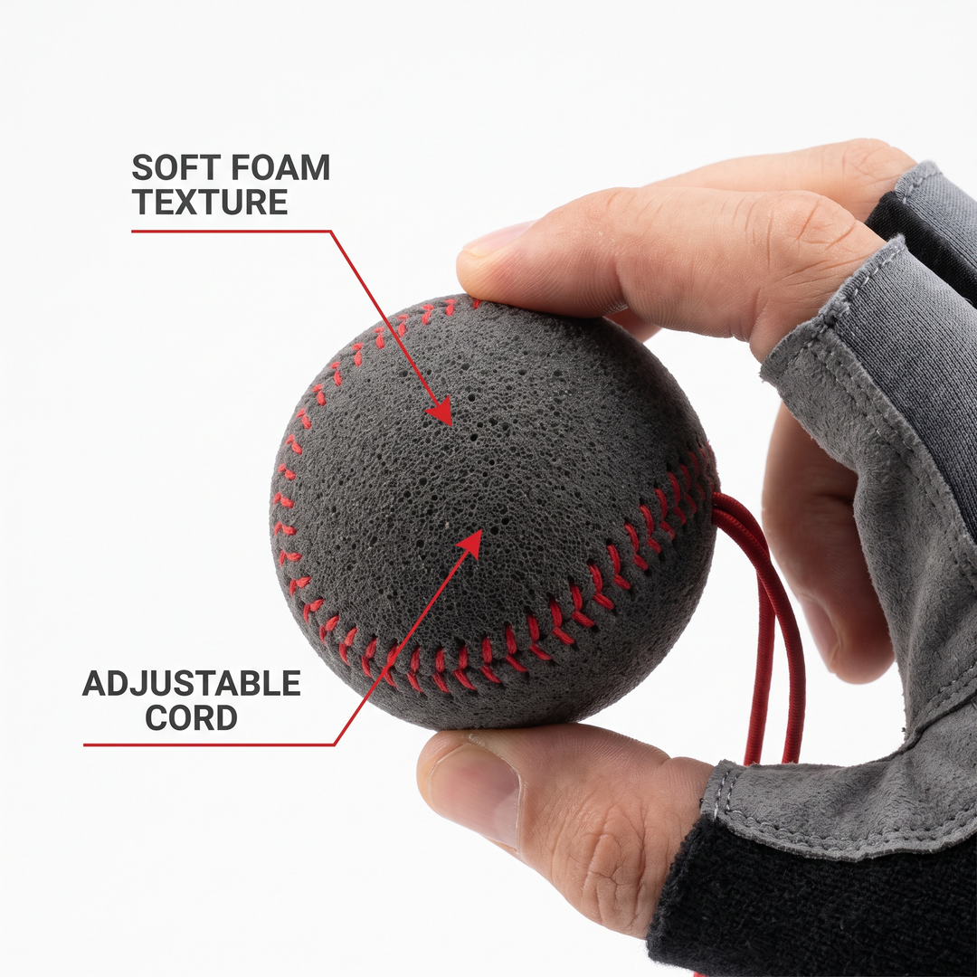 PhysioAthletX Boxing Reflex Ball - soft ball texture and size feature closeup