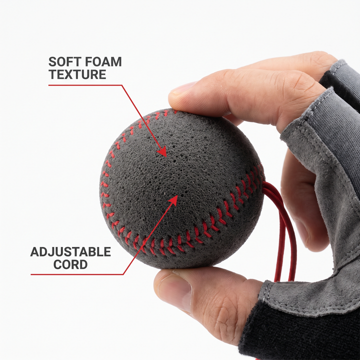 PhysioAthletX Boxing Reflex Ball - soft ball texture and size feature closeup