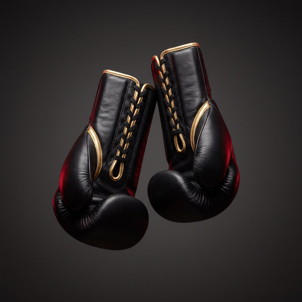Professional Boxing Gloves Muay Thai Training Gloves MMA Sparring Gloves - Black Gold hero shot