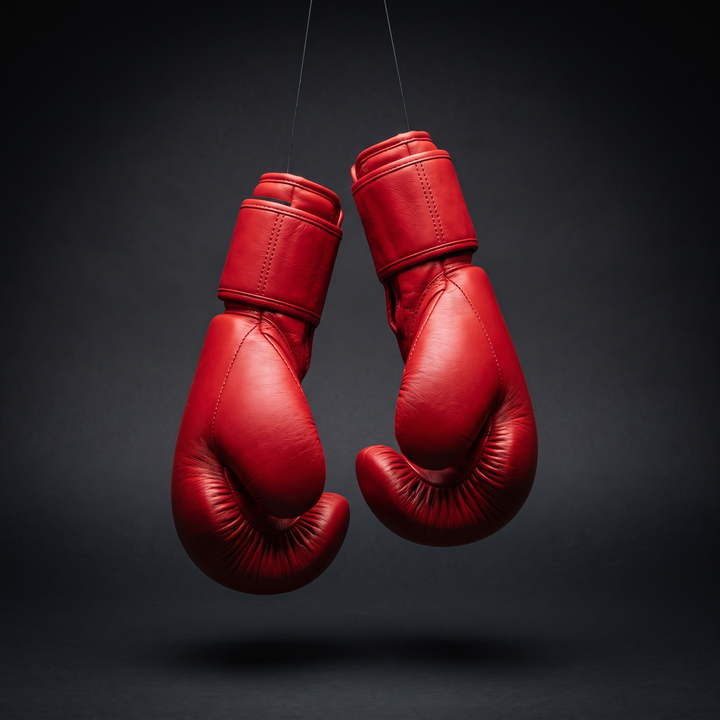 Professional Boxing Gloves Muay Thai Training Gloves MMA Sparring Gloves - Red hero shot