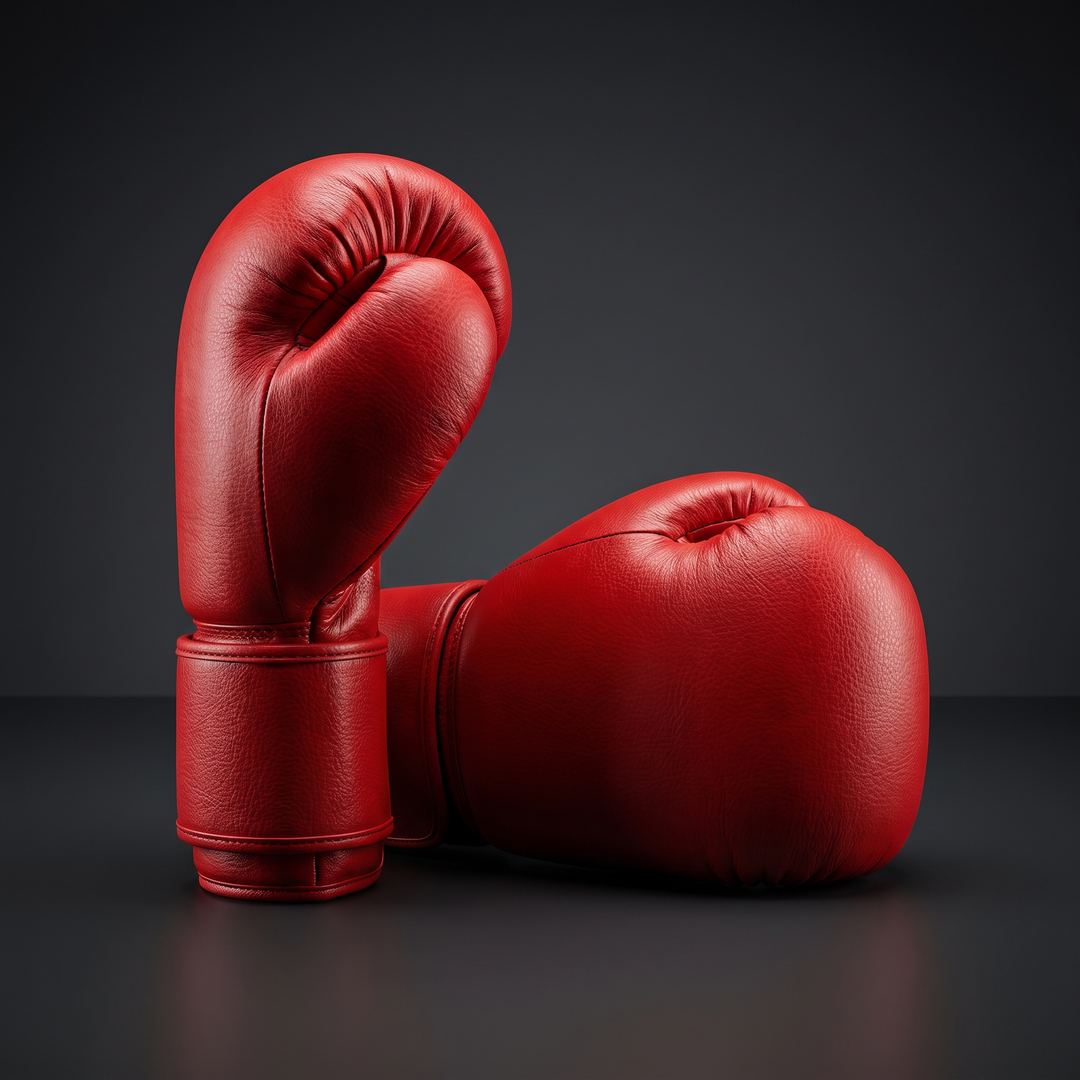 Professional Boxing Gloves Muay Thai Training Gloves MMA Sparring Gloves - Red angle detail