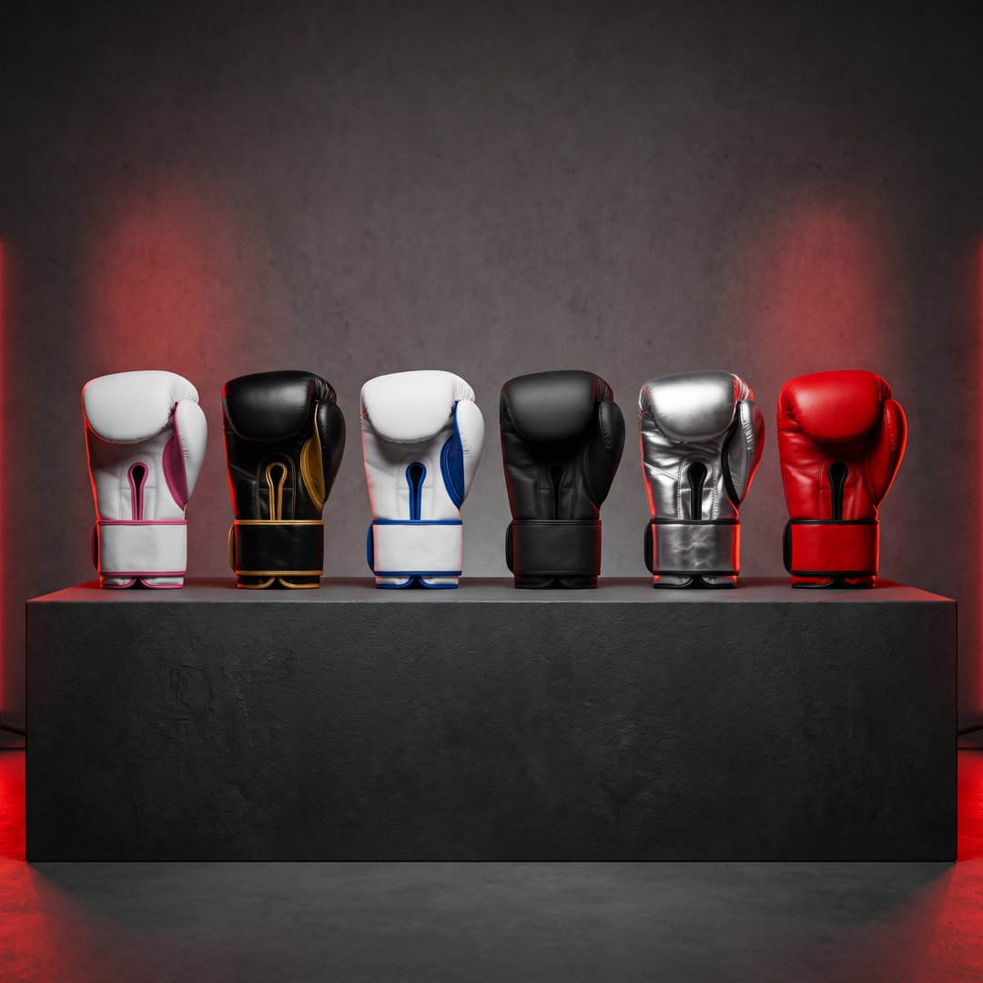 Professional Boxing Gloves Muay Thai Training Gloves MMA Sparring Gloves - all six colorways lineup