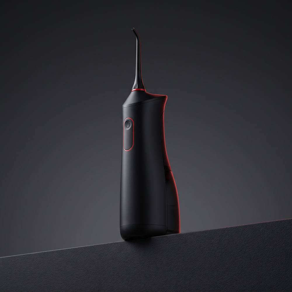 Cordless Water Flosser Oral Irrigator - Black - Angle View