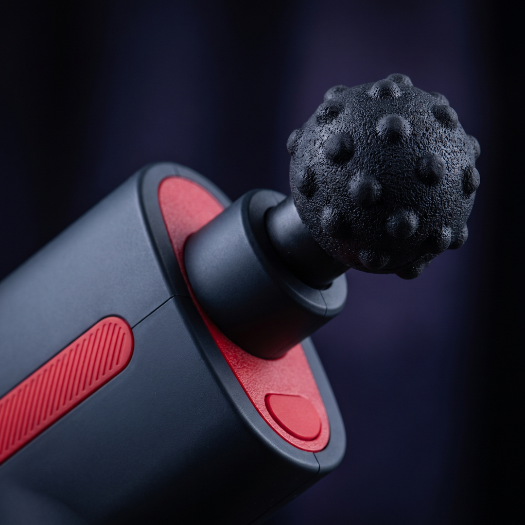 Professional Mini Massage Gun Triangular Fascia Gun Neck &amp; Upper Back Massager 9 Heads 9 Speed Levels Low Noise Percussion Muscle Recovery Device