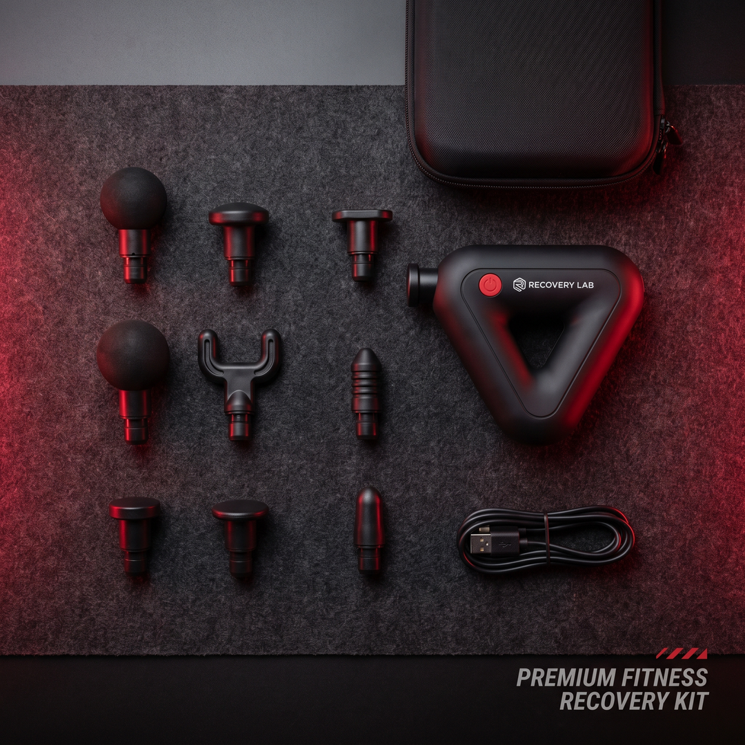 Professional Mini Massage Gun Triangular Fascia Gun Neck &amp; Upper Back Massager 9 Heads 9 Speed Levels Low Noise Percussion Muscle Recovery Device