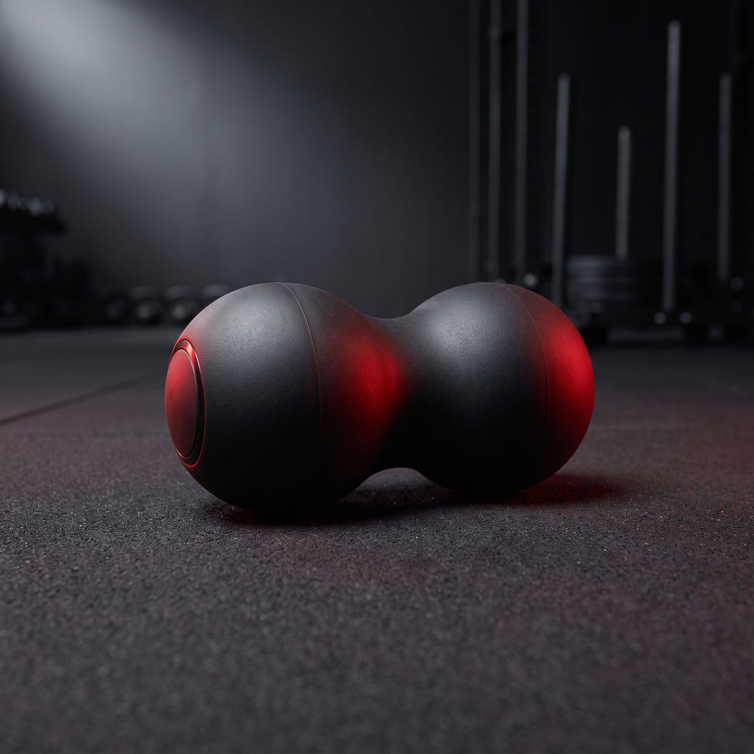 Rechargeable Vibrating Massage Ball Peanut Massager 5 Speed Foam Roller for Muscle Recovery Mobility Fitness Yoga Relaxation Portable - Style A Black Hero Shot