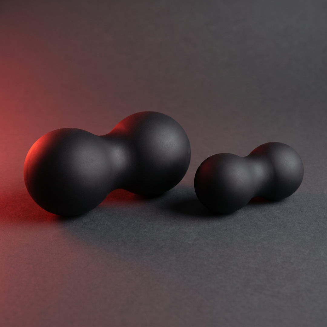 Rechargeable Vibrating Massage Ball Peanut Massager 5 Speed Foam Roller for Muscle Recovery Mobility Fitness Yoga Relaxation Portable - Style A vs Style B Black Size Comparison