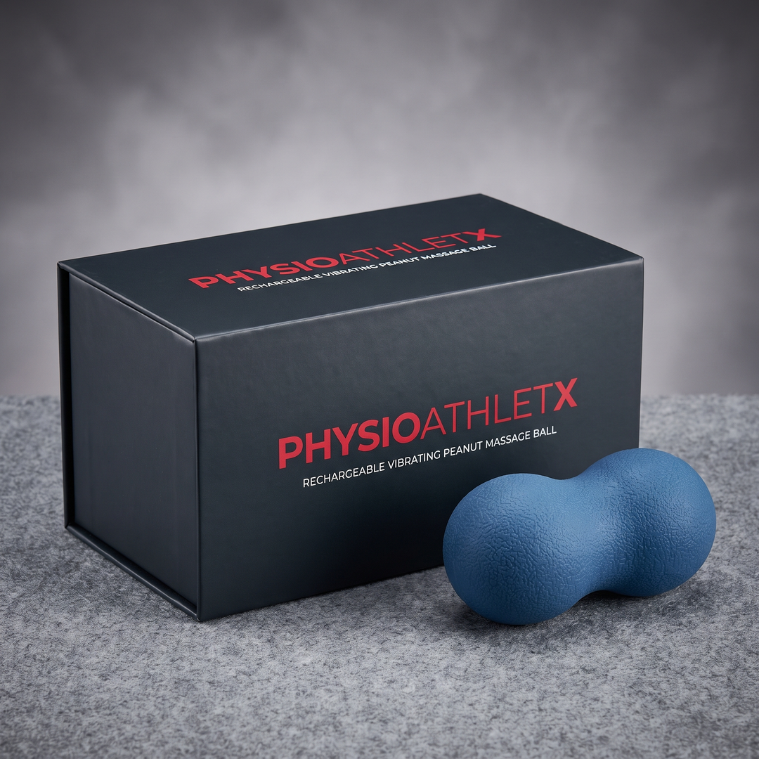 Rechargeable Vibrating Massage Ball Peanut Massager 5 Speed Foam Roller for Muscle Recovery Mobility Fitness Yoga Relaxation Portable - Style A Blue Packaging