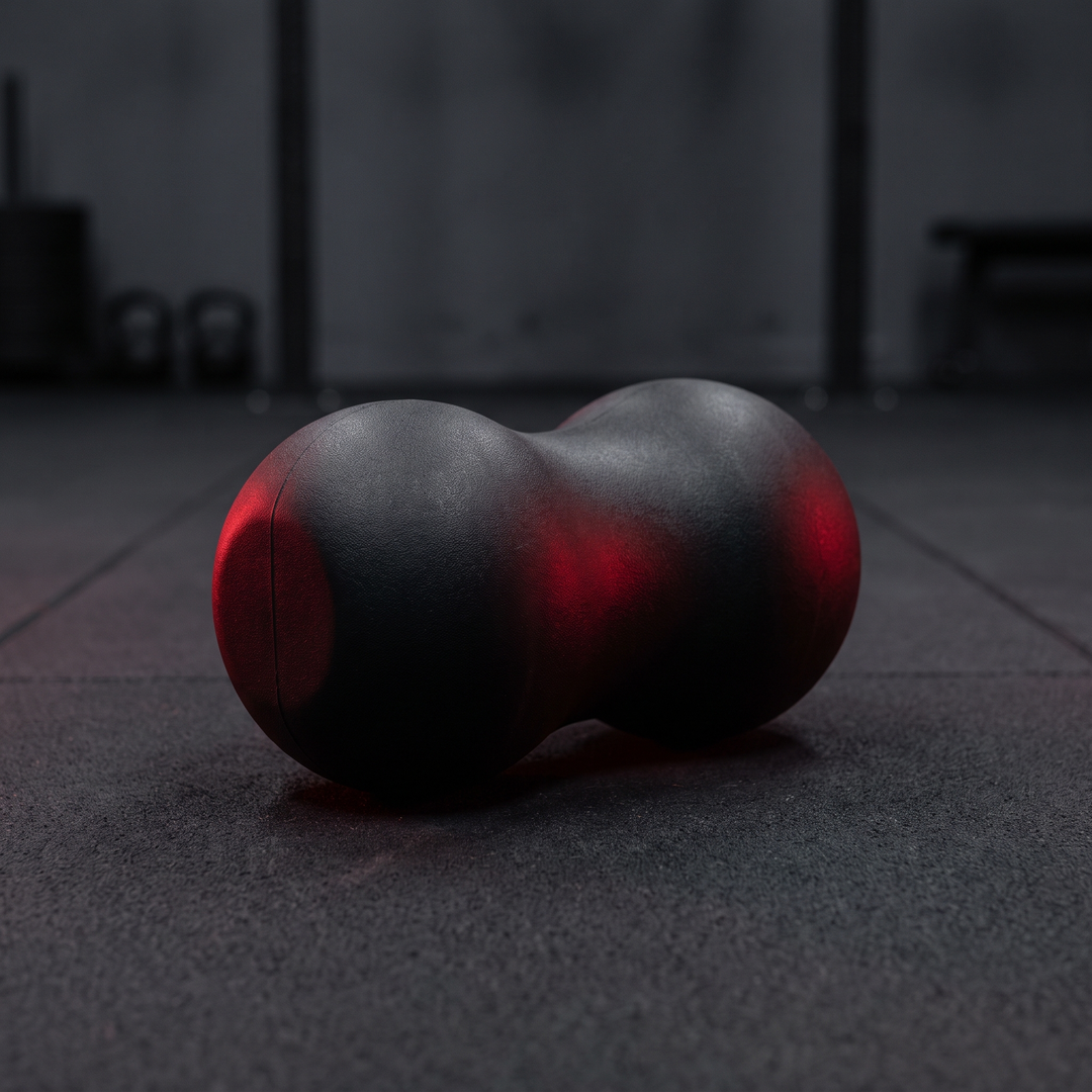 Rechargeable Vibrating Massage Ball Peanut Massager 5 Speed Foam Roller for Muscle Recovery Mobility Fitness Yoga Relaxation Portable - Style B Black Hero Shot