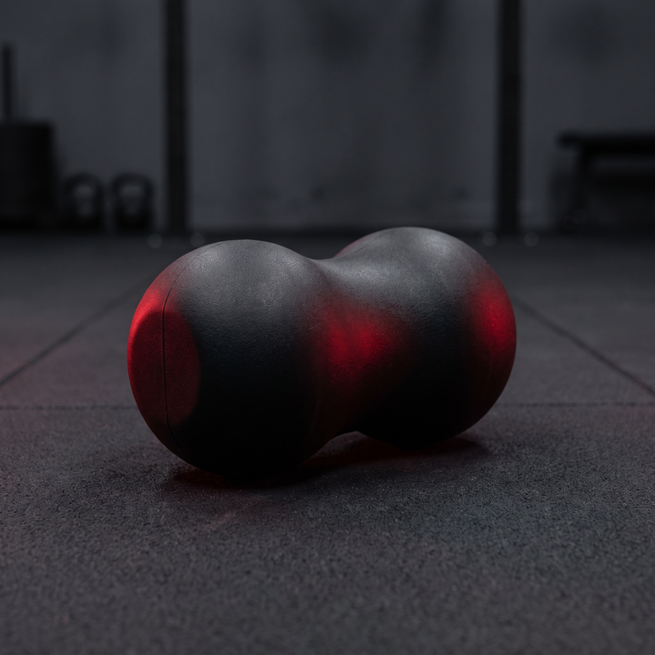 Rechargeable Vibrating Massage Ball Peanut Massager 5 Speed Foam Roller for Muscle Recovery Mobility Fitness Yoga Relaxation Portable - Style B Black Hero Shot