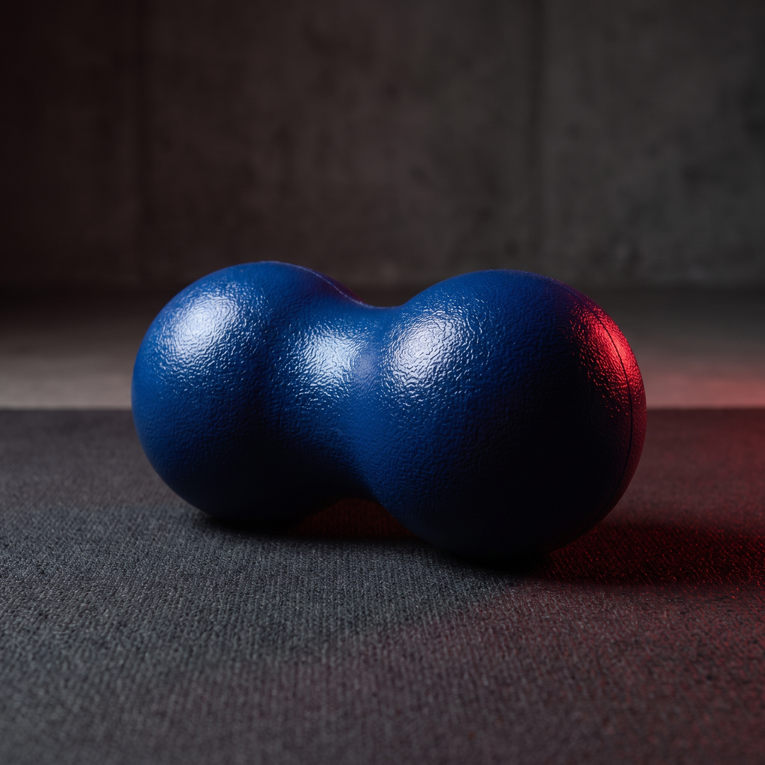 Rechargeable Vibrating Massage Ball Peanut Massager 5 Speed Foam Roller for Muscle Recovery Mobility Fitness Yoga Relaxation Portable - Style B Blue Hero Shot