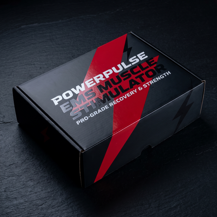 EMS Muscle Stimulation Device Retail Packaging