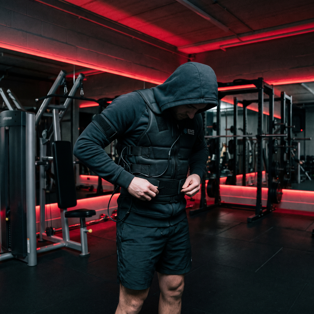 Adjusting Straps of EMS Muscle Stimulation and Recovery Device