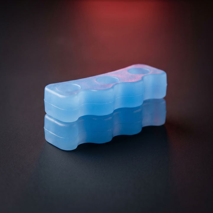 Two Silicone Toe Spacers Stacked Showing Consistent Color and Shape