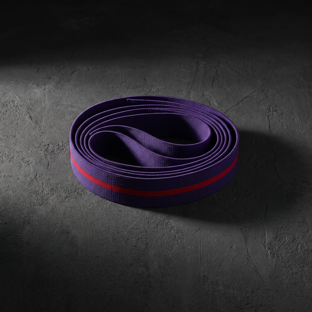 Professional Resistance Band Set Yoga Stretching Belt Pilates Fitness Elastic Tension Band Dance Flexibility Training Loop for Home Gym Strength Mobility - Purple