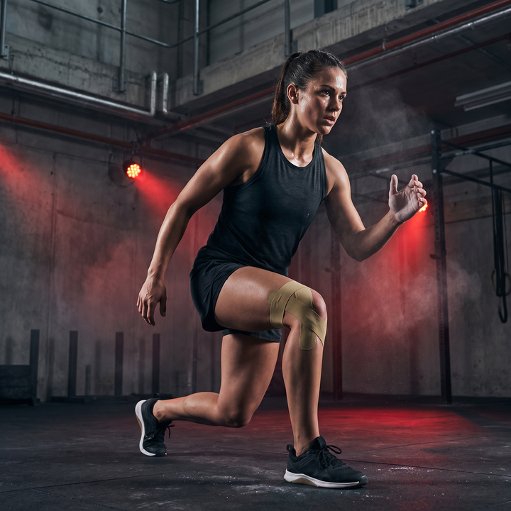 Kinesiology Tape Support for Knee During Training - Khaki