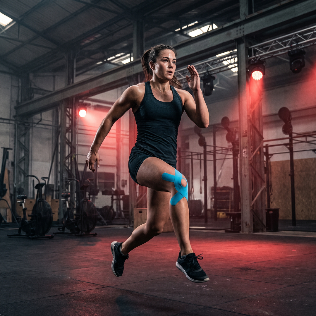 Kinesiology Tape Support for Knee During Training - Blue