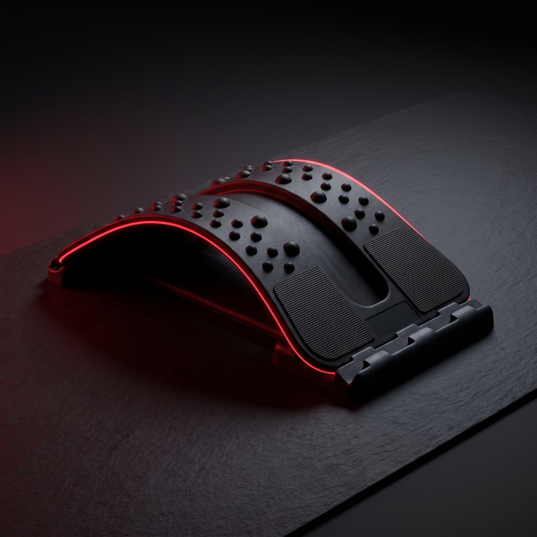 Ergonomic Back Stretcher and Lumbar Support Pad - Hero Shot
