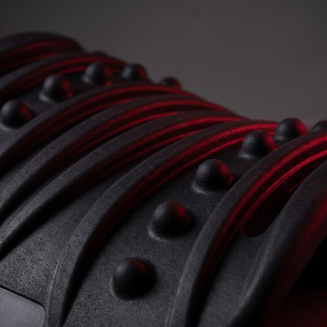 Close-Up of Ergonomic Ridges on Back Stretcher Lumbar Support Pad