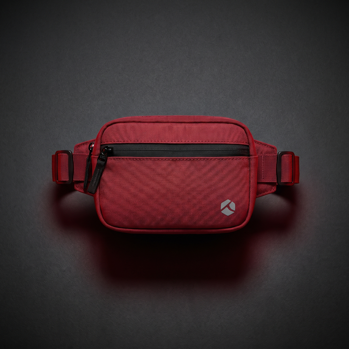 Adjustable Wrist Wallet Bag with Zipper Running Cycling Gym Travel Sports Wrist Pouch Secure Storage Lightweight Fitness Accessory - Red