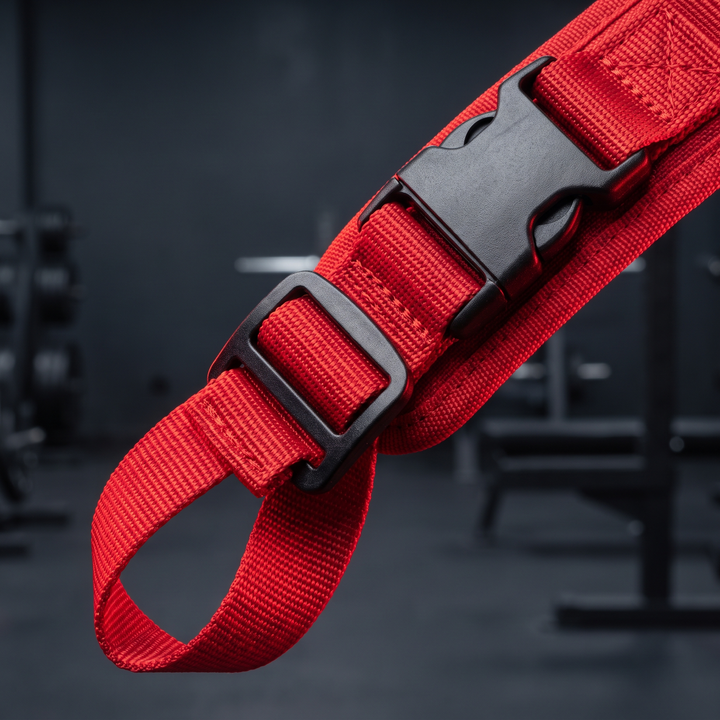 Adjustable Wrist Wallet Bag with Zipper Running Cycling Gym Travel Sports Wrist Pouch Secure Storage Lightweight Fitness Accessory - Red Strap Detail