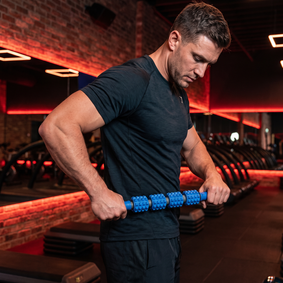 Professional Psoas Muscle Massager Deep Tissue Release Tool for Hamstring Thigh Back Calf Tension Relief Trigger Point Massage Stick Home Gym Recovery - Blue