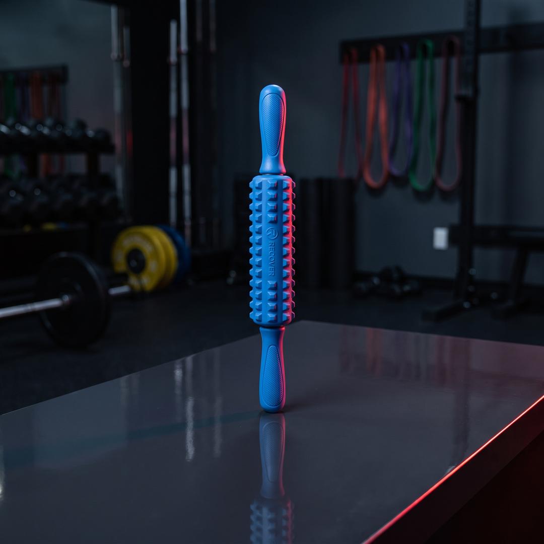 Professional Psoas Muscle Massager Deep Tissue Release Tool for Hamstring Thigh Back Calf Tension Relief Trigger Point Massage Stick Home Gym Recovery - Blue