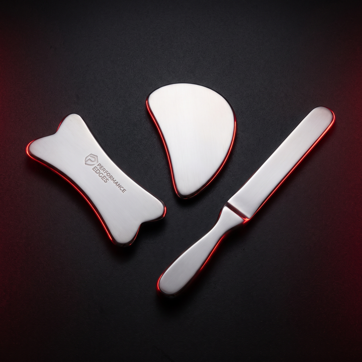 Stainless Steel Gua Sha Tool Set for Muscle Recovery - 3 Piece Set