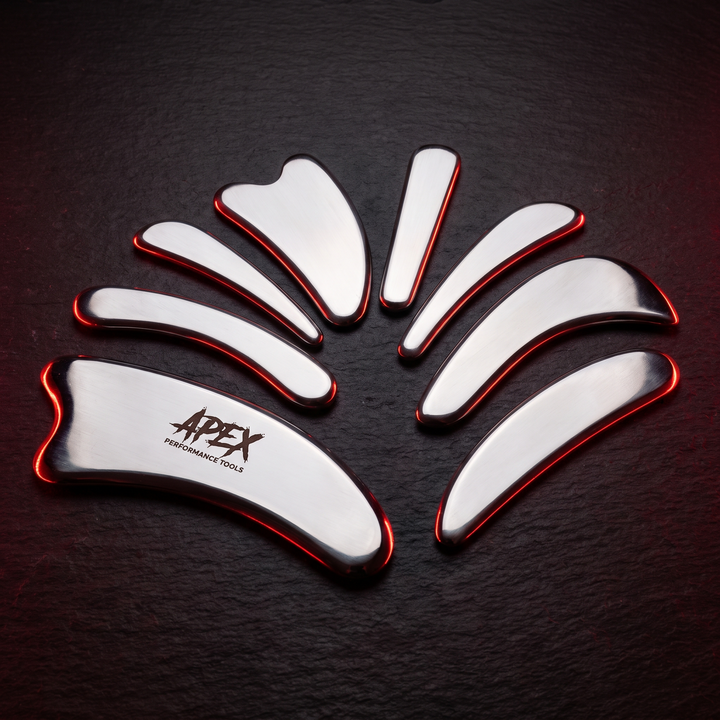 Stainless Steel Gua Sha Tool Set for Muscle Recovery - 7 Piece Set