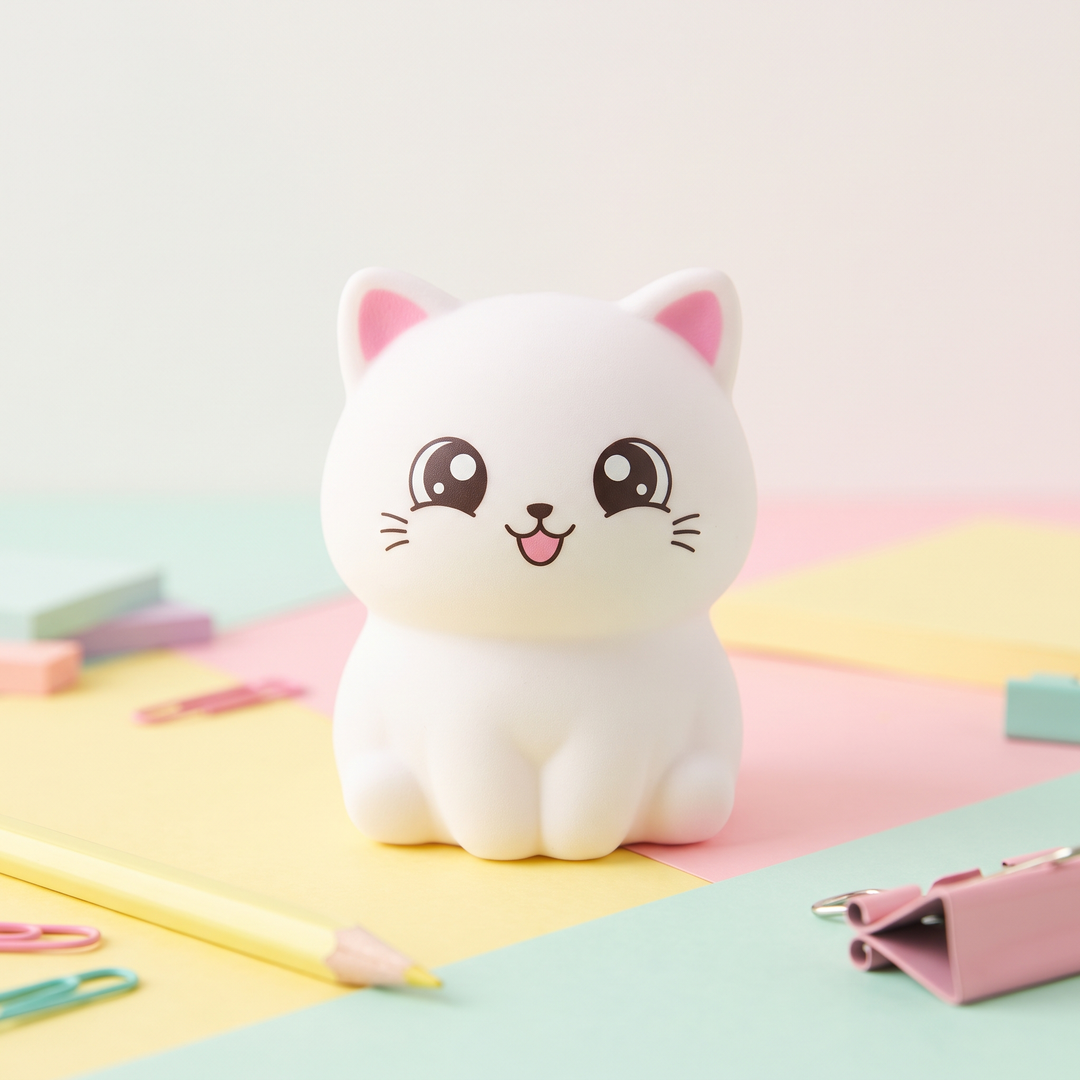 Cat Squishy Stress Relief Fidget Toy - White
