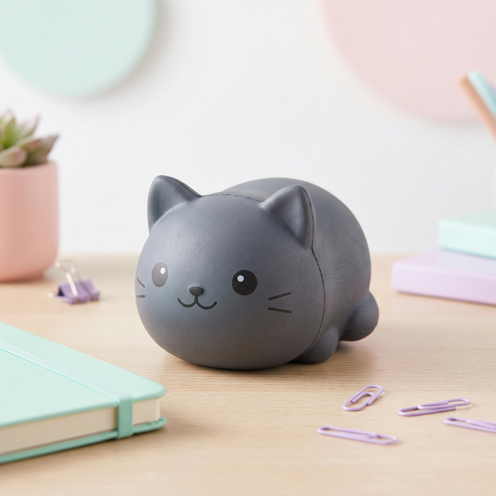 Cat Squishy Stress Relief Fidget Toy - Grey