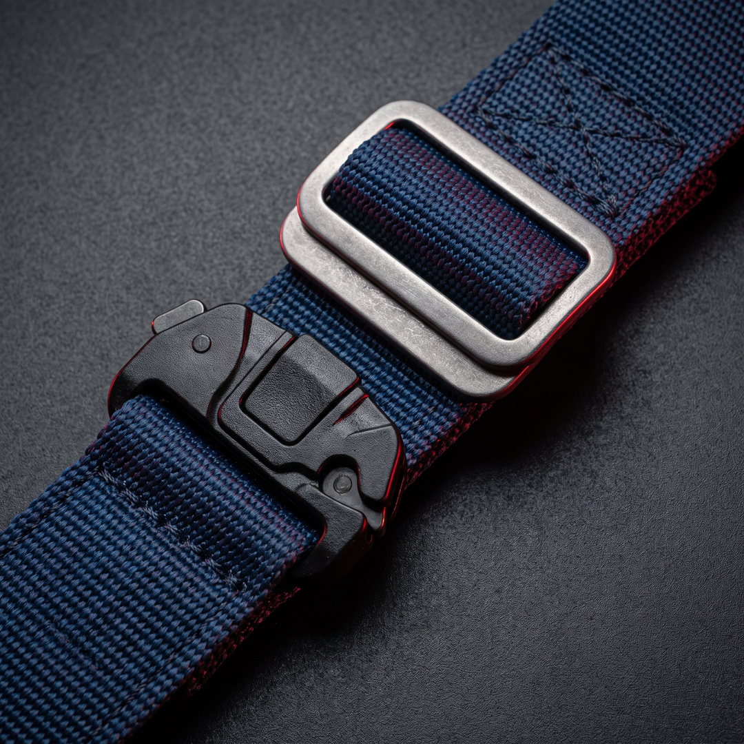 BFR Blood Flow Restriction Training Bands for Strength and Muscle Training - Adjustable Buckle Detail Blue