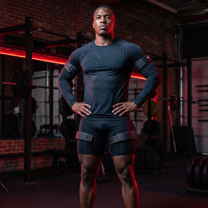 BFR Blood Flow Restriction Training Bands for Strength and Muscle Training - Correct Arm and Leg Placement