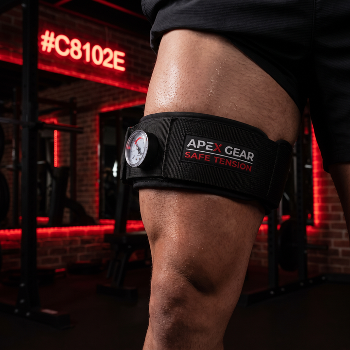 BFR Blood Flow Restriction Training Bands for Strength and Muscle Training - Correct Leg Band Fit Detail