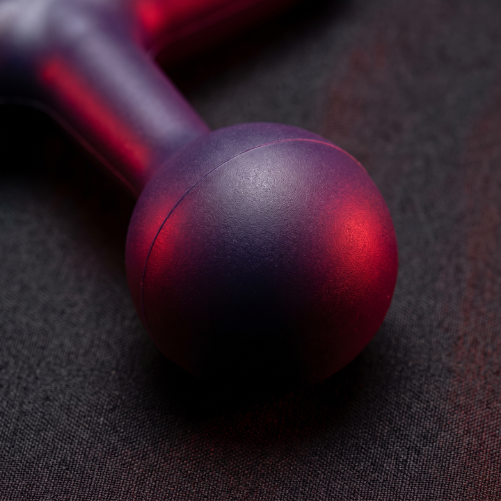 Close-Up of Pressure Tip on Purple Trigger Point Massage Tool