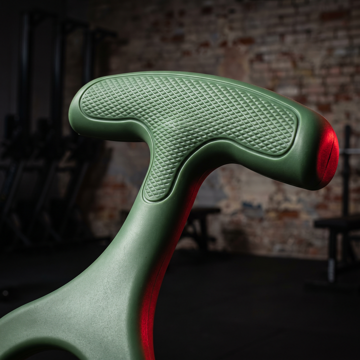 Ergonomic Handle Grip of Green Trigger Point Massage Tool