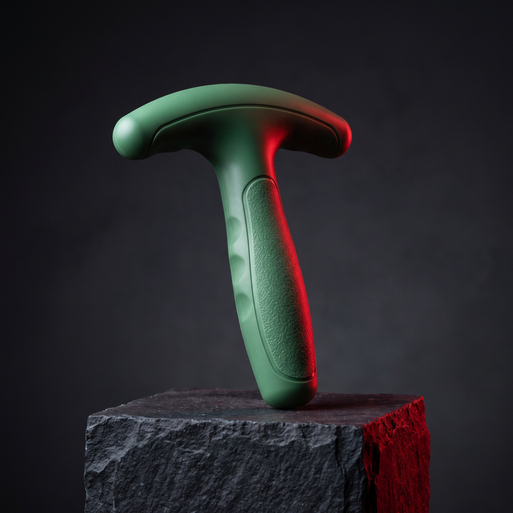 Angled View of Green Trigger Point Massage Tool