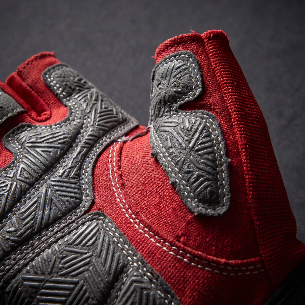 Professional Gym Training Gloves for Men Women Weightlifting Gloves Wrist Palm Hand Protector Fitness Workout Gloves for Home Gym Strength Training - Style A Red
