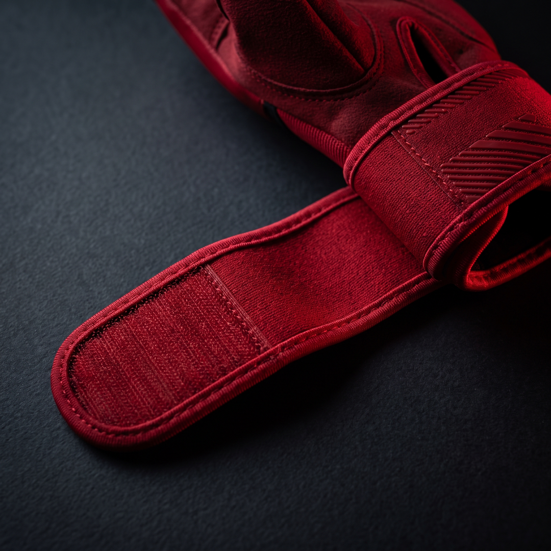 Professional Gym Training Gloves for Men Women Weightlifting Gloves Wrist Palm Hand Protector Fitness Workout Gloves for Home Gym Strength Training - Style A Red